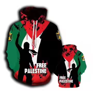 Nouveau style personnalisé d'autodéfense Pull à capuche Palestine Streetwear Hoodies Vintage avec chapeau - Product Image 5