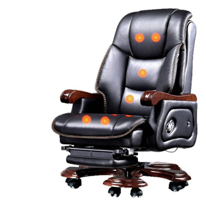 Luxury <b>High</b> <b>Back</b> <b>Office</b> <b>Chair</b> Rotatable Real Leather Height Adjustable Gas Lifting Reclining Executive Big Boss Massage <b>Chair</b> - Product Image 5