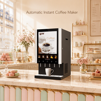 Distributeur automatique de café commercial personnalisable OEM, 5 saveurs de boissons chaudes, volume et concentration des tasses programmables