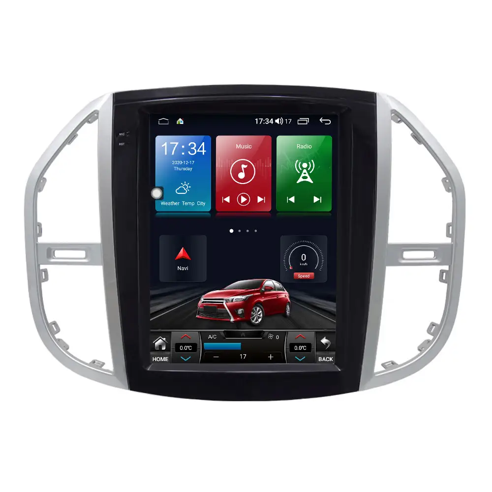 12.1 inç dokunmatik ekran araba radyo GPS navigasyon sistemi için Benz Vito 2013-2017 Android 10 DSP OBD2 fonksiyonları 1-Year garanti