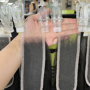 Cierre Frontal de Encaje al por Mayor, Cabello Humano Virgen Liso con Cutícula Alineada, Cierre Frontal de Encaje Transparente HD Suizo 2x6 - Product Image 2