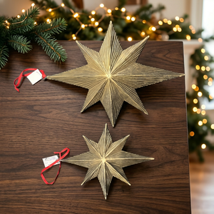 Adorno Navideño Colgante de Hierro con Estrella, Hecho a Mano, con Impresión Digital, Decoración Duradera para el Hogar y Ocasiones Especiales - Product Image 1