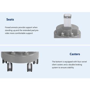 의료용 전동 높이 조절 의자(바퀴 포함) 병원 가구 의사용 스툴 공장 직공급 - Product Image 5