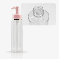 Bouteille Pompe en Plastique Personnalisée Vide pour Lotion Cosmétique, Shampoing Luxe, pour Soins de la Peau, Rose Blanc Transparent, 100 200 250 ML
