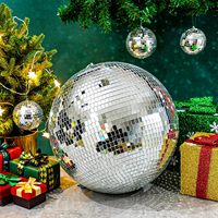 Boule disco géante de Noël en verre, ronde, en mousse, à paillettes, faite à la main, de haute qualité, 20-50 cm, couleurs personnalisables