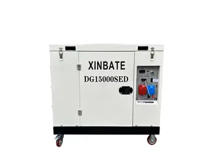 XINBATE 10Kw 220V超静音柴油发电机，带电动调速器单机冷3相10kva输出直流电压24V