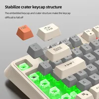Clavier Gaming K82 RGB, Double Mode BT 2.4G, Clavier Lumineux avec Port USB, 94 Touches Filaire pour Ordinateur Portable et de Bureau
