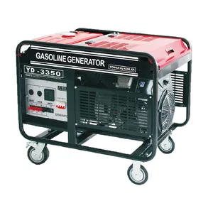 Generator Bensin Portabel 12KW 230/400V 3P dengan Mesin KOHLER Inverter Motor Penggunaan Di Rumah dengan Pendingin Udara Output DC/AC dengan Roda