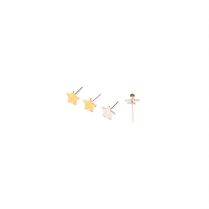 Pendientes Zina Star Stud de acero inoxidable, oro, plata, 6 mm, joyería de moda - Product Image 3