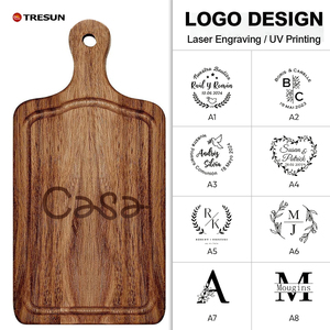 Planche à découper en acacia personnalisée avec logo, cadeau de Noël pour fête à domicile, mini planche à fromage et à pain, passe au lave-vaisselle, 2 cm d'épaisseur, boîte cadeau - Product Image 5