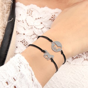Conjunto de 2 Pulseiras de Aço Inoxidável Mãe e Filha com Pingente de Cavalo, Presente para o Dia das Mães para Mãe e Avó - Product Image 5