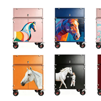 Armoire de rangement en acier pour équipement d'équitation, coffre à équipement de cheval, casier de stalle pour matériel équestre