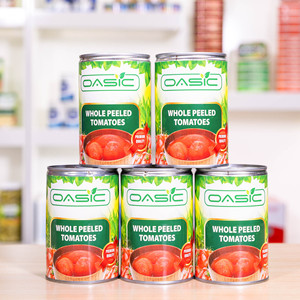 Made in China 252g 400g in scatola pomodori interi biologici in scatola tritati <span class=keywords><strong>pomodoro</strong></span> cibo in scatola - Product Image 1