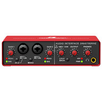 Interface audio USB 24Bit 192KHz Mini carte son USB 2 canaux pour studio d'enregistrement de musique en direct