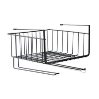 Étagère à tiroir en maille pour rangement sous le bureau Panier à plateau en métal auto-adhésif sans perçage Panier coulissant pour câble