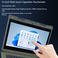 Portátil industrial robusto y delgado de 14 pulgadas, PC 5G Intel i5/i7 Win10/11 NFC 700 nits con puerto serie