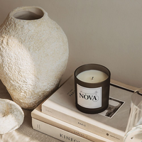 Bougie votive artisanale NOVA Premium à la cire de soja et de noix de coco |   Barres parfumées d'aromathérapie personnalisables au design moderne pour les fêtes