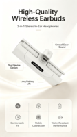Écouteurs sans fil intra-auriculaires stéréo 2-en-1 à succès, avec batterie longue durée 5.1 2000-3000mAh, Type-C, pour usage quotidien en extérieur, EsportsChanger