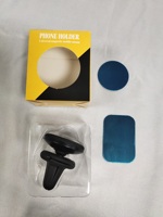 Support magnétique universel pour téléphone portable de voiture, format carte, avec clip pour téléphones mobiles