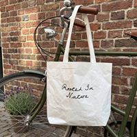 Sacs fourre-tout personnalisés imprimés avec poignées en corde de nylon, sacs de courses réutilisables pour l'emballage de vêtements et de marques de prêt-à-porter