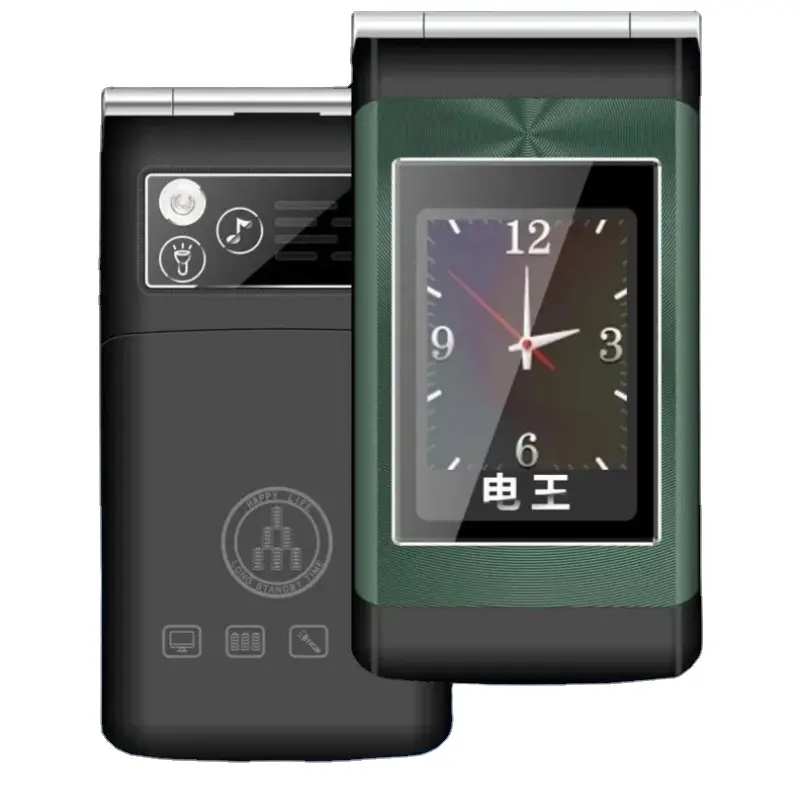 1.8 + 2.8 pouces double écran F001 GSM débloqué gros bouton 2G chine téléphone portable 8900mAh grande batterie type-c interface