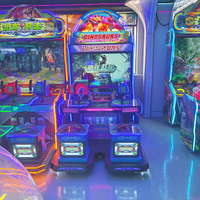 Machine de jeu d'arcade Dinosaures du Monde à monnayeur, 2 joueurs, simulateur de tir