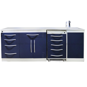 Yimmi Tủ Di Động 5 Ngăn Tùy Chỉnh Y Tế Bằng Đá Cẩm Thạch Nội Thất Thẩm Mỹ Viện Bằng Thép Không Gỉ Tủ Nha Khoa Màu Xanh Dương - Product Image 2