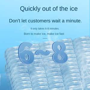 เครื่องทำน้ำแข็งทรงสี่เหลี่ยมแบบพกพาสำหรับใช้ในครัวเรือนเครื่องทำน้ำแข็งบนเคาน์เตอร์แบบไฟฟ้าควบคุมด้วยตนเอง - Product Image 3