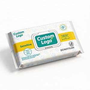 Lingettes pour bébé en gros, non parfumées, à base d'eau, combo pour le nettoyage des mains et du <span class=keywords><strong>visage</strong></span> du bébé, lingettes humides douces et sensibles pour bébé - Product Image 2