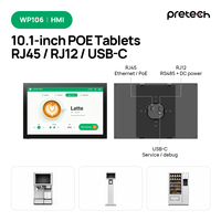 Panneau de commande de machine à café Android 10 pouces avec écran tactile intégré, PoE, RS485 en option, affichage d'appareil intelligent NFC