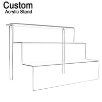 2021 Acryl Display Risers Ständer für Funko Pop Figur Custom Factory Clear Shelf Showcase Fixtures Schmuck Display Stand