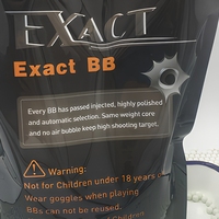Vente en gros de billes en plastique ABS légères de 0,32 g pour jeux électroniques avec sac pour le tir amusant, marque Exact