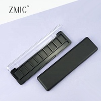 Palette de fards à paupières OEM 10 couleurs avec couvercle transparent, étui rectangulaire vide pour fards à paupières, étiquette privée, palette de blush pigmentée en ABS, vente en gros