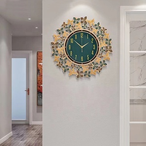 Thiết kế sáng tạo hoa đồng hồ con lắc nghệ thuật thời trang phong cách Hiện Đại Đồ nội thất phòng khách đồng hồ treo tường trang trí - Product Image 3