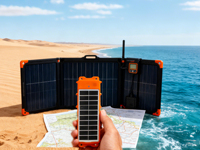 Traceur GPS GLONASS à énergie solaire, montage sur tableau de bord, design étanche et anti-poussière, batterie 15600mAh, protection anti-choc, GSM