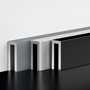 Plinthe <span class=keywords><strong>en</strong></span> aluminium noir moderne personnalisée échantillon gratuit fabricant décoratif de Chine pour application appartement - Product Image 1