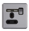 1 toma de corriente de 13A con USB/Tipo-C