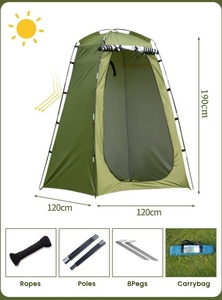 Tente de douche améliorée OEM avec cadre, abri extérieur pour <span class=keywords><strong>camping</strong></span>, avec crochet et sac de rangement, pour toilettes mobiles, bain, pêche et plage - Product Image 4