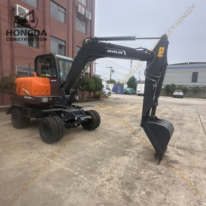 100% Original Corea Mini Doosan DX60W excavadora de ruedas Venta caliente multifuncional excavadora usada con motor Isuzu precio bajo - Product Image 4