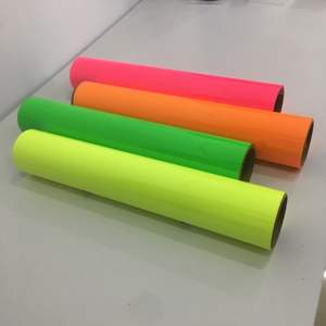 <span class=keywords><strong>Tome</strong></span> usine en gros PU néon transfert de chaleur vinyle 1.6 par 82 pi rouleau film fer sur HTV vinyle Compatible avec t-shirts, chapeaux, tissu - Product Image 6