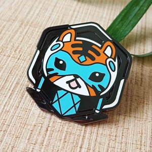 Venta caliente de personaje de dibujos animados Tigre pin de solapa <span class=keywords><strong>suministros</strong></span> - Product Image 3