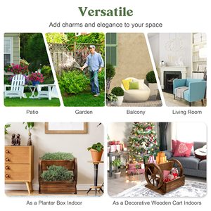 Wagon <span class=keywords><strong>jardinière</strong></span> <span class=keywords><strong>en</strong></span> <span class=keywords><strong>bois</strong></span> personnalisé <span class=keywords><strong>jardinière</strong></span> de jardin <span class=keywords><strong>avec</strong></span> roues <span class=keywords><strong>jardinière</strong></span> décorative pour fleurs herbes légumes - Product Image 5