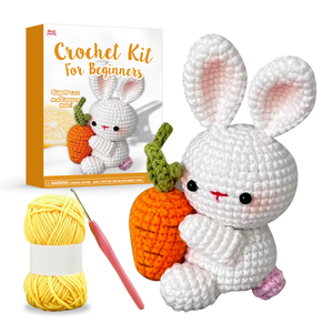 2026 Crochet Kit <b>for</b> Beginners Crochet <b>Rabbit</b> Kit Bunny With Step-By-Step Video Tutorials DIY Knitting Supplies - Product Image 1