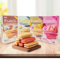 Fari-z 92g Snacks de bureau à faible teneur en sucre Matcha Osmanthus Oolong Latte Fraise Crème Sandwich Cookies - Biscuits sucrés aux saveurs variées