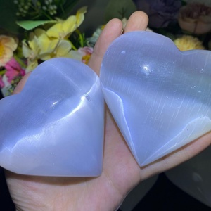 ราคาโรงงานขายส่ง หัวใจเซเลไนต์แกะสลัก คริสตัลสีขาว สำหรับตกแต่งบ้าน หินบำบัด รูปทรงค้างคาว - Product Image 4