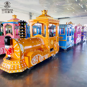 قطار كهربائي بدون مسار مخصص على شكل سيارة للأطفال والكبار للبيع في المراكز التجارية السياحية - Product Image 2