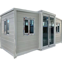 Maison préfabriquée modulaire extensible à double aile de 20 pieds et 40 pieds, conteneur étanche, maison mobile préfabriquée