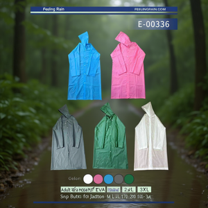 Impermeable para Adultos, Chaqueta con Capucha de EVA, Botones a Presión, Tallas M, L, XL, 2XL, 3XL - Product Image 3