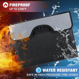 <span class=keywords><strong>Bolsa</strong></span> Ignífuga <span class=keywords><strong>para</strong></span> Documentos y <span class=keywords><strong>Dinero</strong></span> con Cerradura, Almacenamiento Impermeable de Silicona y Fibra de Vidrio Duradero <span class=keywords><strong>para</strong></span> Archivos de Efectivo y Colecciones - Product Image 2