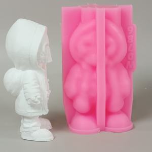 Moldes de fundición de resina hechos a mano para adornos decorativos DIY estilo Ins herramientas de escritorio de silicona molde de esqueleto de punto W0786 - Product Image 2